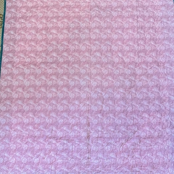 Handmade Floral Quilt 49.5” x 43.5”